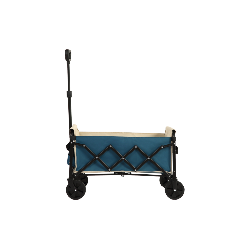 Chariot Pliant 66x41x44.5 Cm, Grande Capacité 70 L, Acier, Tissu Oxford, Couleur Bleu