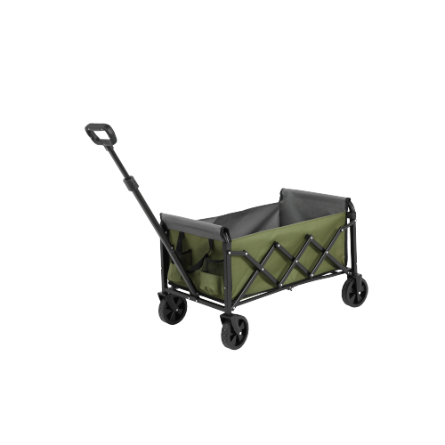 Chariot Pliant 66x41x44.5 Cm, Grande Capacité 70 L, Acier, Tissu Oxford 600d, Vert