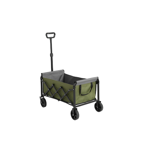 Chariot Pliant 66x41x44.5 Cm, Grande Capacité 70 L, Acier, Tissu Oxford 600d, Vert