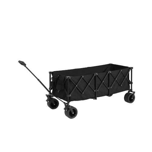 Chariot Pliant 136x54x60-103 Cm, Charge 100 Kg, Acier Et Tissu Oxford 600d, Couleur Noir