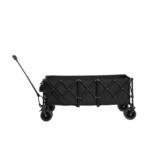 Chariot Pliant 136x54x60-103 Cm, Charge 100 Kg, Acier Et Tissu Oxford 600d, Couleur Noir