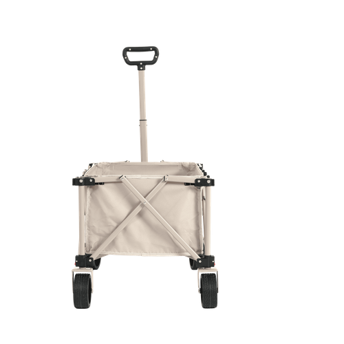 Chariot Pliant 77x48x45 Cm, Roues Amovibles, Pliage Rapide, Structure En Acier, Tissu 600d, Beige