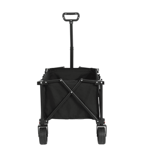 Chariot Pliant 77x48x45 Cm, Pliage Rapide Avec Roues Tout-terrain, Acier, Noir