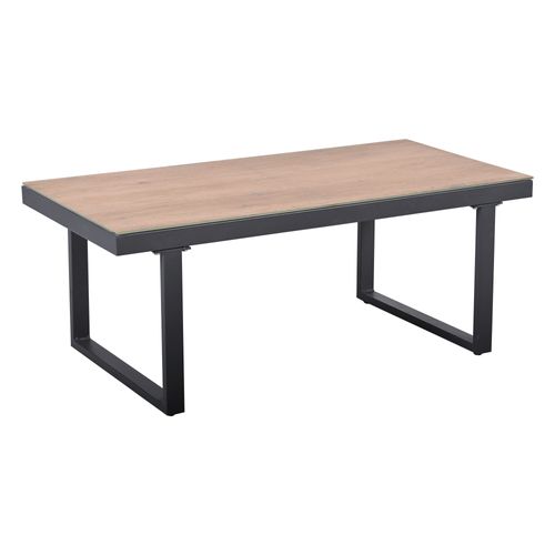 Salon De Jardin Modulable, Convertible En Bain De Soleil, Acier Galvanisé Polyester, Gris+bois