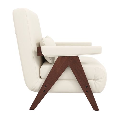 Fauteuil Convertible 64x60x87 Cm, 3 En 1 Dossier 6 Positions, Garnissage En Mousse, Lin, Beige