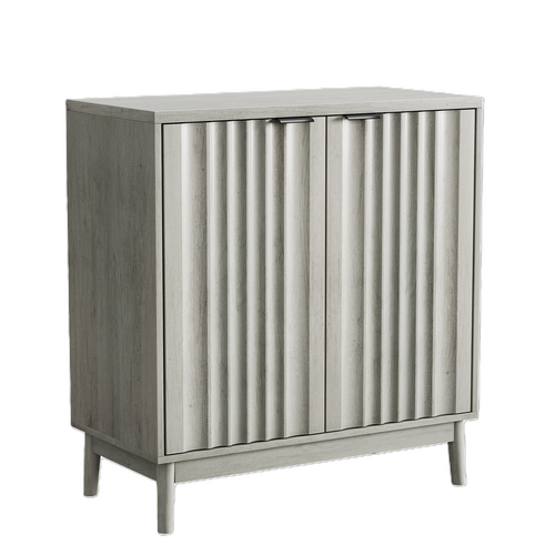 Buffet Bas De Rangement 80x39.8x85.8 Cm, 2 Portes, Mdf Et Panneaux De Particules, Gris