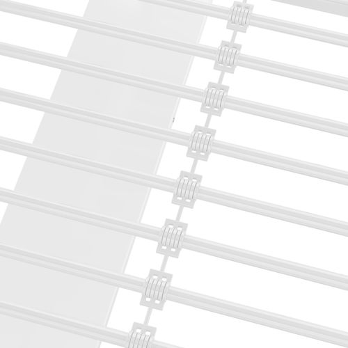 Lit Mezzanine 90x200 Cm Avec LED Et Bureau, Lit Enfant, Port USB, 3 Tiroirs, Métal Et Mdf, Blanc