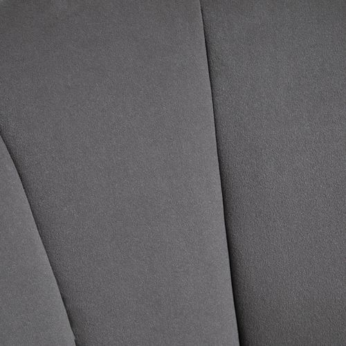 Chaise Lotus 66x66x78,5 Cm Vintage Glamour Assise Moelleuse Polyester Pieds Bois Gris Foncé