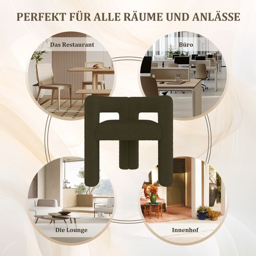 Fauteuil De Table,moderne,facile D'entretien,tissu Teddy,vert