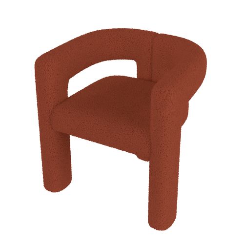 Fauteuil De Table,moderne,facile D'entretien,tissu Teddy,rouge