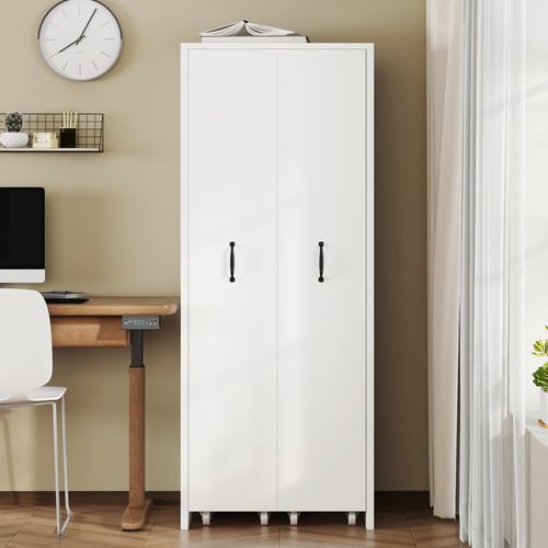 Bibliothèque Extensible 51.5x41x158 Cm, 4 Niveaux Modulables, Roulettes, Mdf, Blanc