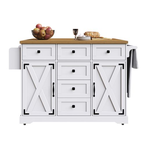 Desserte 147x44/70x93 Cm, Transformable En Table Extensible, Gain De Place, Mdf, Métal, Blanc