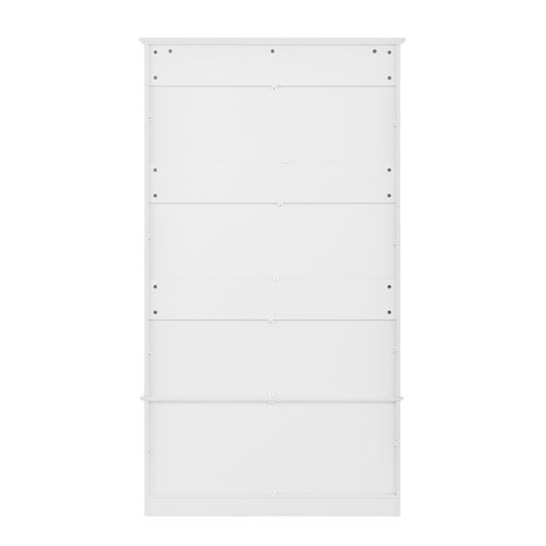 Vestiaire Moderne 100x50x180 Cm, Portes Coulissantes, Range-chaussures Et Crochets, Mdf, Blanc