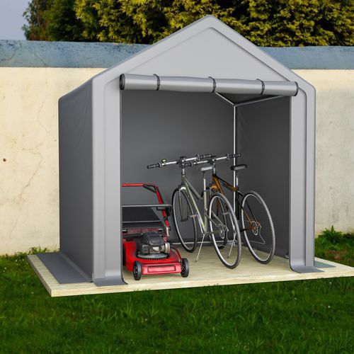 Abri De Vélos Extérieur 190x170x200 Cm, Rangement Pratique, Matériau Acier, Couleur Gris
