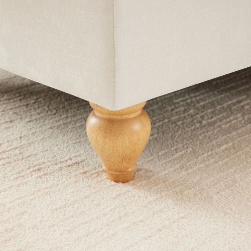 Canapé Modulable 2 Places, 194x140x93 Cm, 2 Styles Avec Jupe Amovible, Chenille, Couleur Blanc