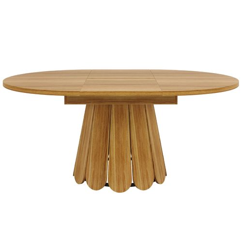 Table à Manger Extensible 118-158x118x76 Cm, Plateau Convertible, Mdf Et Métal, Brun
