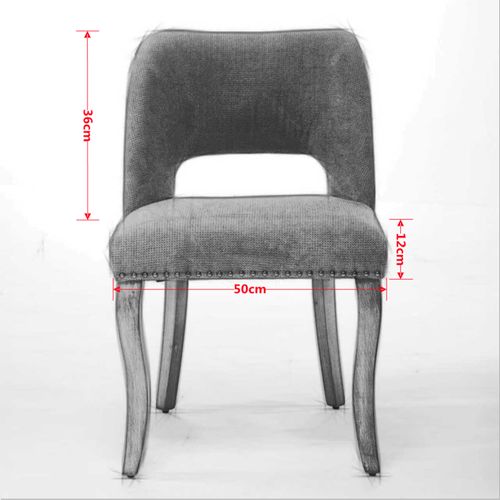 Lot De 2 Chaises De Salle à Manger, Dossier Ajoure, Tissu Chenille, Pieds Bois, Bleu