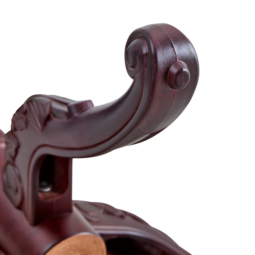 Porte-manteau 50x50x195 Cm, Design Européen Sculpté, Bois Et Métal, Couleur Brun