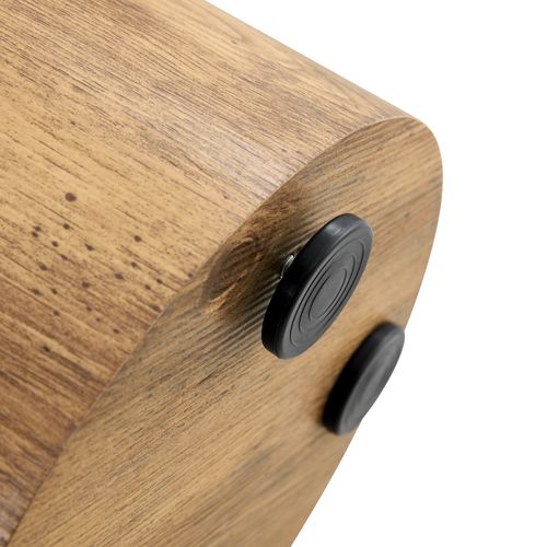 Bout De Canapé 30 Cm Diamètre, Hauteur 55 Cm, Surface En Mdf Résistante à L'eau, Couleur Bois