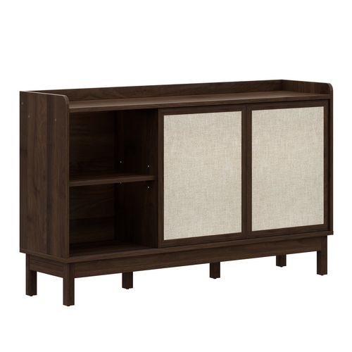 Buffet Bas 150x39,5x80 Cm, 2 Portes Coulissantes, 2 Tiroirs, Panneau De Particules, Brun