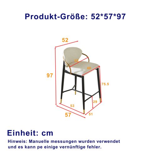 Lot De 2 Tabourets De Bar, Hauteur Réglable, Tissu Chenille, Métal, Beige+noir+doré