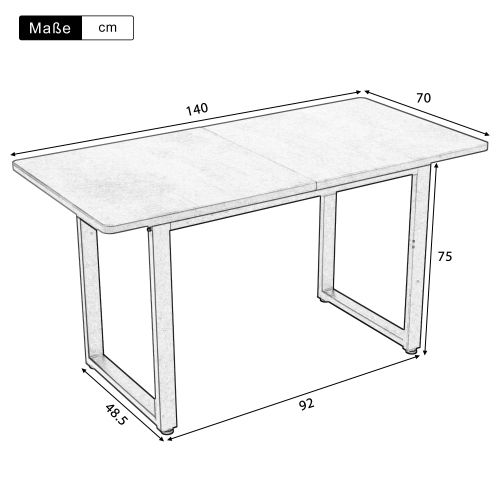 Ensemble Table Et Chaises, Table à Manger Avec Plateau Noir Et 4 Chaises En Velours Gris