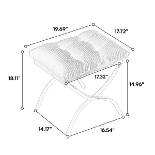 Fauteuil Lounge Avec Ottomane, Dossier Incurvé Ergonomique, Poche Latérale, Rose