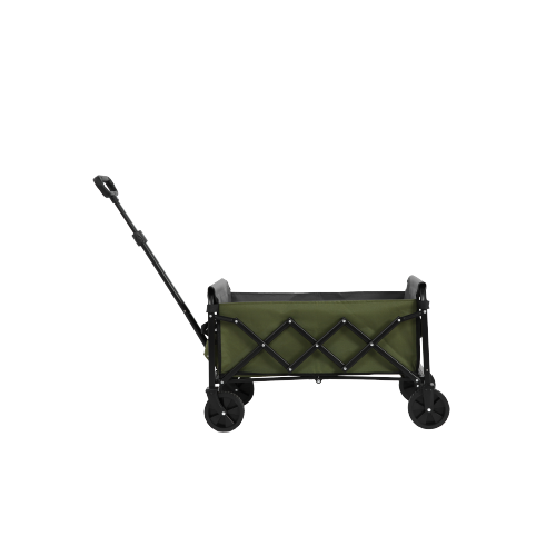 Chariot Pliant De Plage Et Camping Avec Roues Amovibles 70 L Acier Vert
