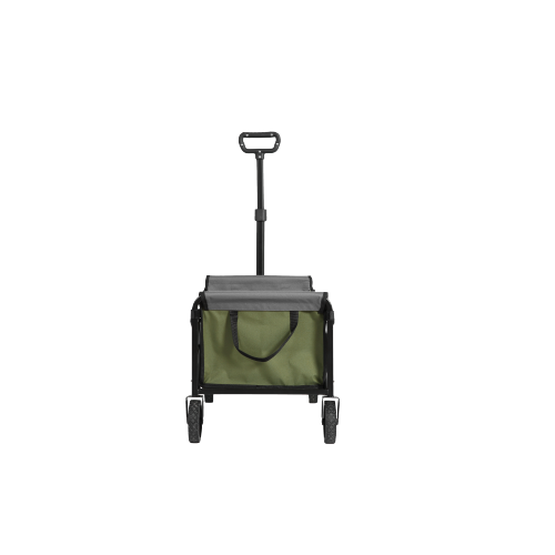 Chariot Pliant De Plage Et Camping Avec Roues Amovibles 70 L Acier Vert