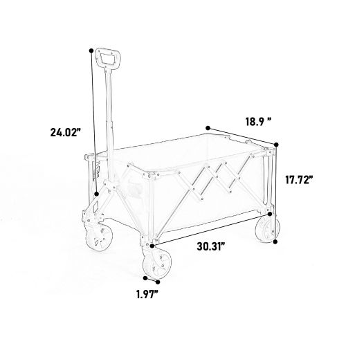 Chariot Pliant De Plage Et Camping Avec Roues Amovibles 70 L Acier Vert