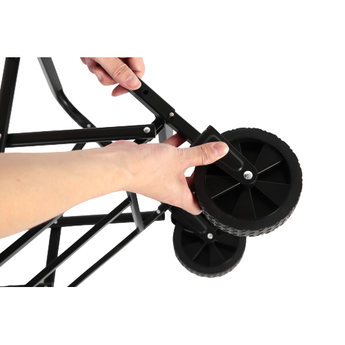 Chariot Pliant De Plage Et Camping Avec Roues Amovibles 70 L Acier Vert