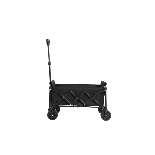 Chariot De Transport Pliant Acier Noir, 70 L, 60 Kg, Roues Amovibles, Poignée Auto-rebond