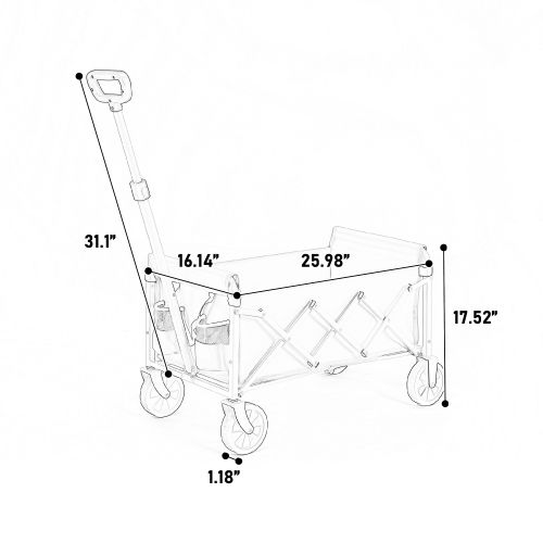 Chariot De Transport Pliant Acier Noir, 70 L, 60 Kg, Roues Amovibles, Poignée Auto-rebond