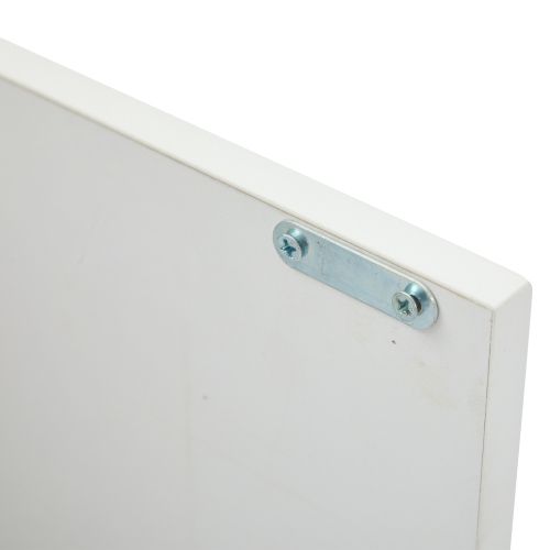 Buffet De Salon 160x37x75 Cm Blanc, 3 Tiroirs Et 4 Portes, Plateau Aspect Bois