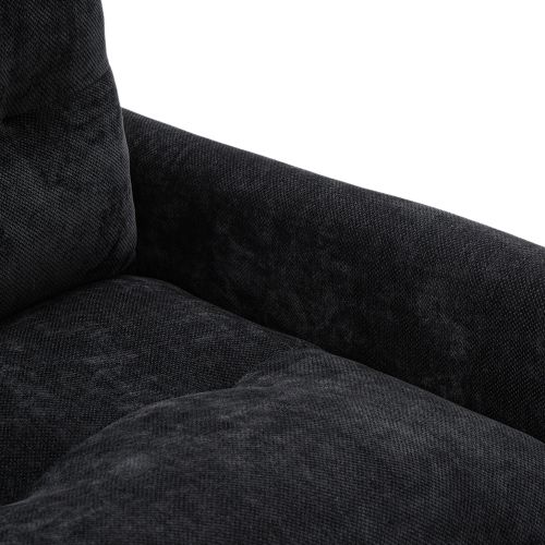 Fauteuil Pivotant 360° En Chenille Avec Accoudoirs Et Coussin