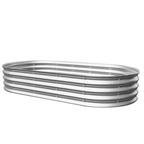 Carré Potager Surélevé En Acier Galvanisé 183x92x31 Cm, Argent