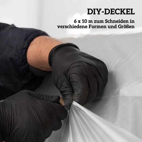 Bâche De Serre Transparente 6 X 10 M En Polypropylène 0,15 Mm, Imperméable Avec Protection Uv