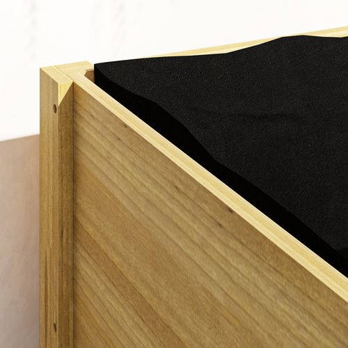 Carré Potager Surélevé En Bois Avec Panneaux Acryliques, 110x50x80 Cm, Naturel