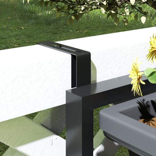 Jardinière Verticale 3 Niveaux 56x42x100 Cm En Acier Et Plastique, Gris Foncé