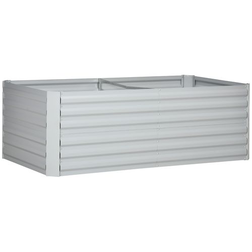 Bac Potager Surélevé En Acier Gris Clair 180x90x59 Cm