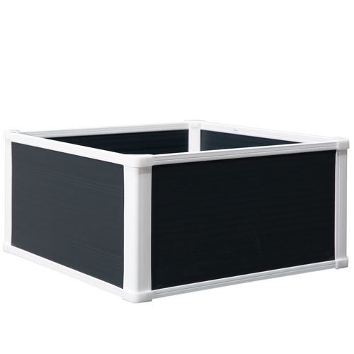 Carré Potager Surélevé 60x60x30 Cm En Plastique Gris Avec Drainage, 96 L