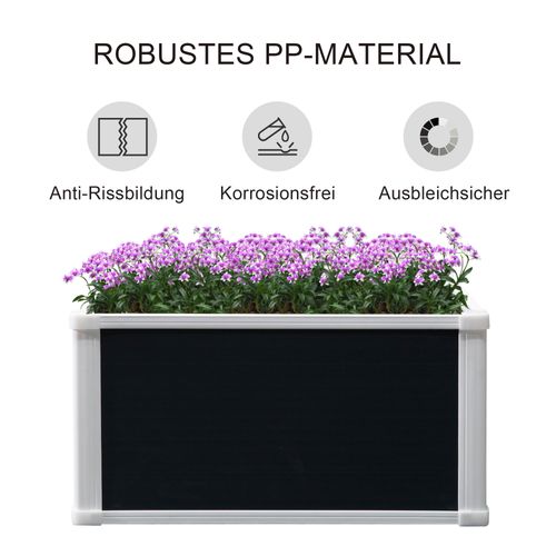 Carré Potager Surélevé 60x60x30 Cm En Plastique Gris Avec Drainage, 96 L