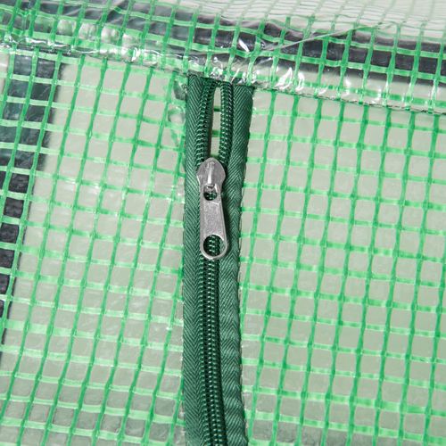 Mini Serre Tomates 180x60x60 Cm Acier Vert Foncé Avec Fenêtres Enroulables