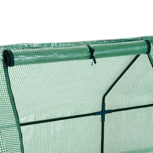 Mini-serre De Jardin 270x90x90 Cm En Acier Avec Housse Pe 140 G/m² Verte