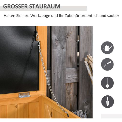 Coffre De Rangement De Jardin En Bois 127x56x60 Cm Jaune, Couvercle Ouvrant