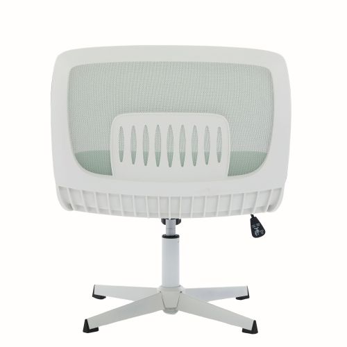 Chaise De Bureau Sans Accoudoirs En Mesh, Réglable 39-51 Cm, 360° Pivotante, Vert Menthe