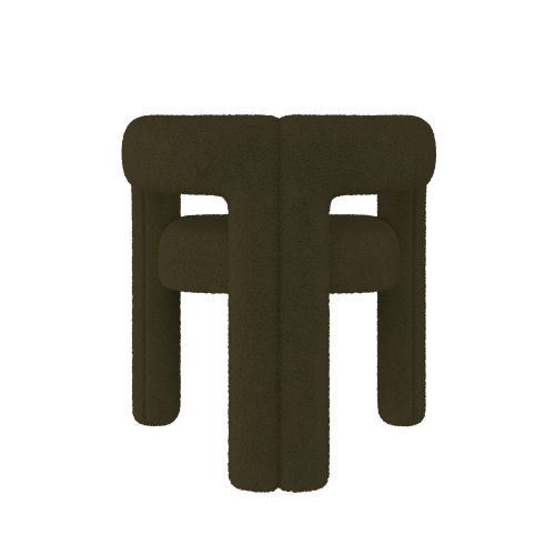 Chaise De Salle à Manger, Design En Teddy, Dossier Incurvé, Capacité 160 Kg, Émeraude