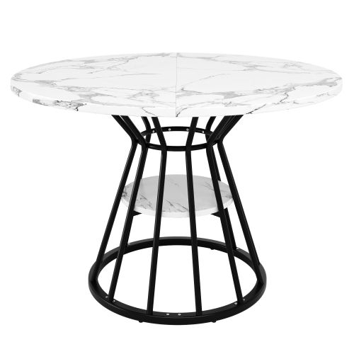 Ensemble Table Et Chaises, Table à Manger 100 Cm Avec Pieds Métal Noir Et 4 Chaises En Velours Noir