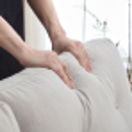 Canapé Droit 2 Places Gris Clair Avec 2 Tiroirs De Rangement