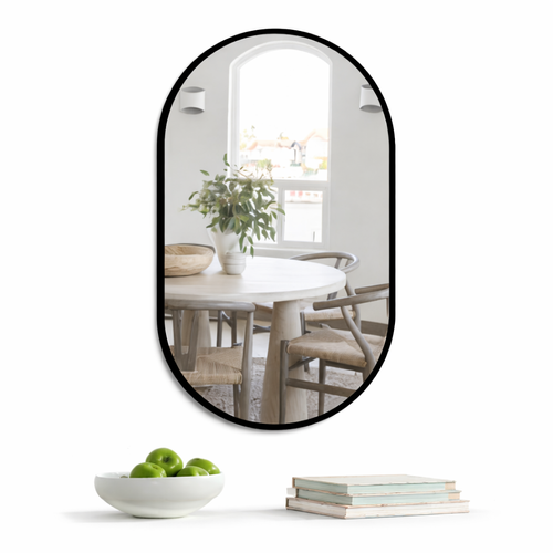 Miroir De Salle De Bain 50x80 Cm Argenté En Verre Et Métal